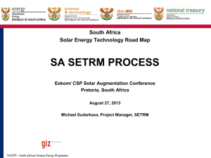 Solar Energy Technology Road Map