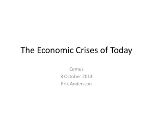 The Economic Crisis of Today