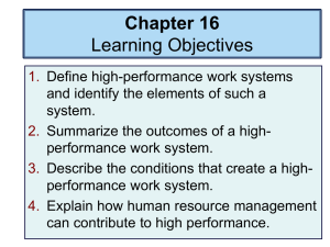 High-Performance Work Systems: HRM & Technology