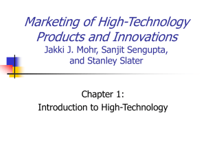 Marketing of High-Technology Products and Innovations Jakki J. Mohr