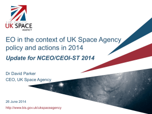 Earth Observation Strategy and Bilateral Missions - NCEO