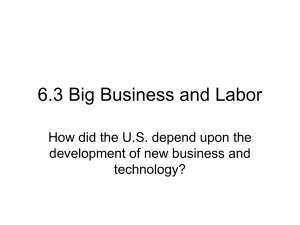 Big Business and Labor in the U.S. History