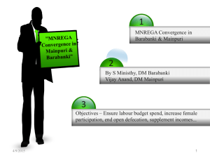 1. S 2 Convergence with NREGA in Mainpuri