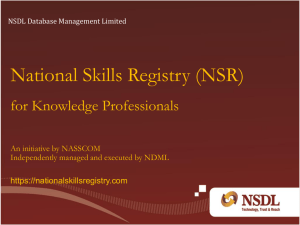 NSR presentation - National Skills Registry