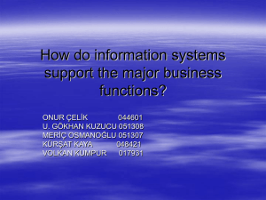 Information Systems & Business Functions: A Presentation