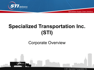 Supply Chain Solutions - Specialized Transportation, Inc.