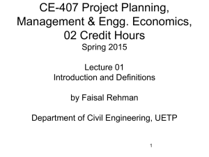 Lecture 1: Intro - Engineering Programs
