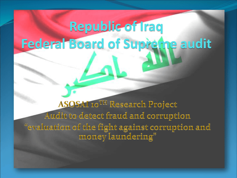 Country Report SAI Iraq
