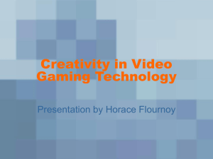 Creativity in Video Gaming Technology