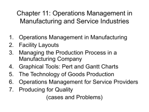 Operations Management: Manufacturing & Service Industries