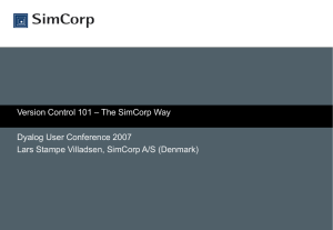 Version Control 101 – The SimCorp Way