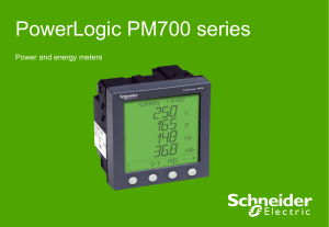 PowerLogic PM700 Series: Power & Energy Meter Overview