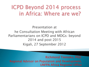 ICPD beyond 2014 with Parliamentarians in Kigali