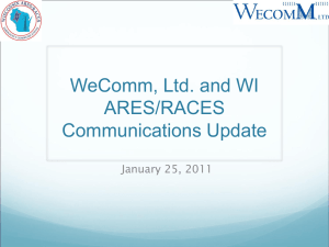 WeComm & WI ARES/RACES Communications Update - Jan 2011