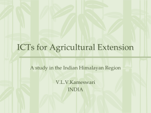 ICTs for Agricultural Extension