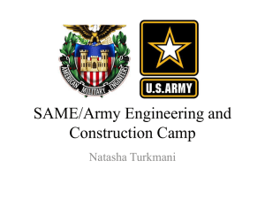 SAME/Army Engineering and Construction Camp