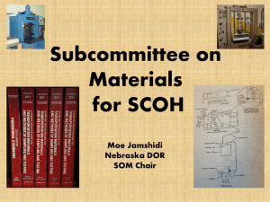 Subcommittee on Materials for SCOH Presentation