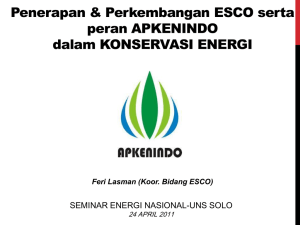 Presentasi ESCO-UNS Solo 240414-1 FERI
