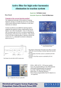 Active filter for high order harmonics elimination in traction system