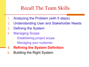Software Requirements & System Definition
