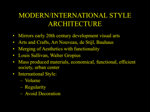 Modern/International Style Architecture Presentation