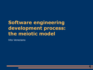 1 Software engineering development process: the meiotic model