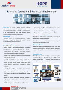 Homeland Security - Malam Systems Ltd.