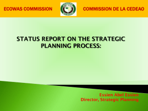 Thematic Group Presentation - Strategic Planning Directorate