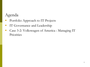 IT Project Profile, Governance and Leadership of the IT Function