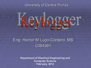 09-Keyloggers - Department of Electrical Engineering and