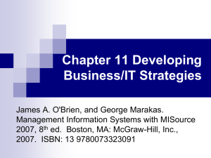 Business/IT Strategy Development: Chapter 11 Presentation