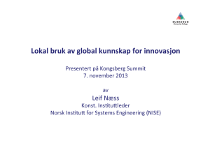 Lokal bruk av global kunnskap for innovasjon