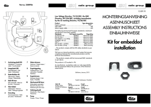 Kit for embedded installation