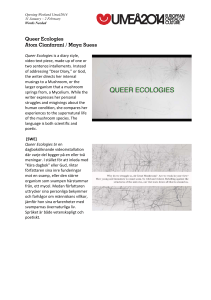 Queer Ecologies Atom Cianfarani / Maya Suess