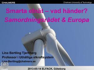 Smarta elnät – vad händer? Samordningsrådet & Europa