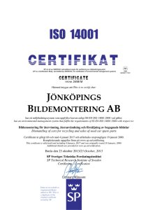 JÖNKÖPINGS BILDEMONTERING AB