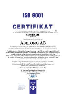 has a quality management system that fulfils the