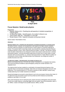 TU/e 10 April 2015 Focus Session: Small-scale physics