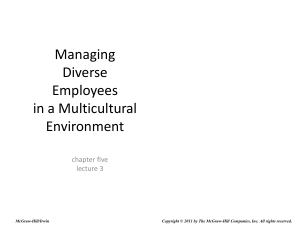 Managing Diversity in a Multicultural Environment
