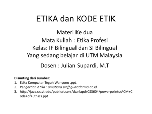 ETIKA - JULIAN SUPARDI