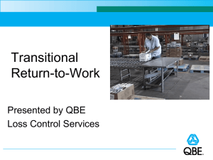 Transitional Return-to-Work Program: Benefits & Implementation