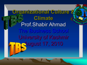 Org Culture& Climate