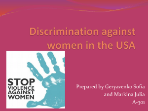 Discrimination against women in the USA