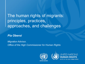 The human rights of migrants