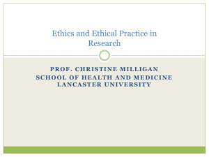 Ethics and Ethical Practice in Social Science Research