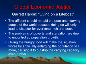 Global Economic Justice: Ethics & World Hunger