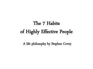 The 7 Habits of Highly Effective People Notes