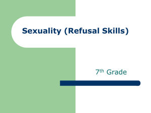 Sexuality & Refusal Skills: 7th Grade Presentation