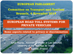 european road toll systems for private vehicles