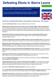 UK Ebola Response Strategy